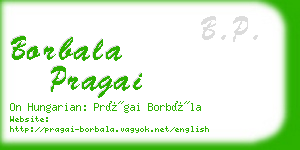 borbala pragai business card